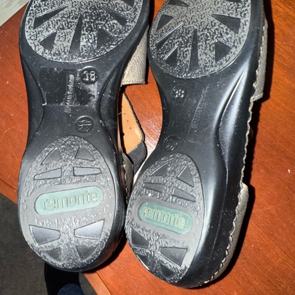 Remonte Womens Metallic Gray Leather Slip-on Shoes size 38 - Picture 2 of 6